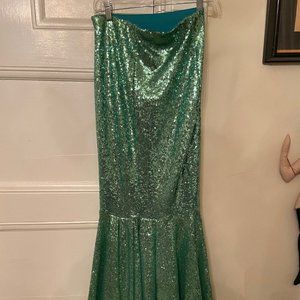 Sequined maxi mermaid skirt